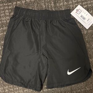 Nike Black Training Shorts with White Swoosh